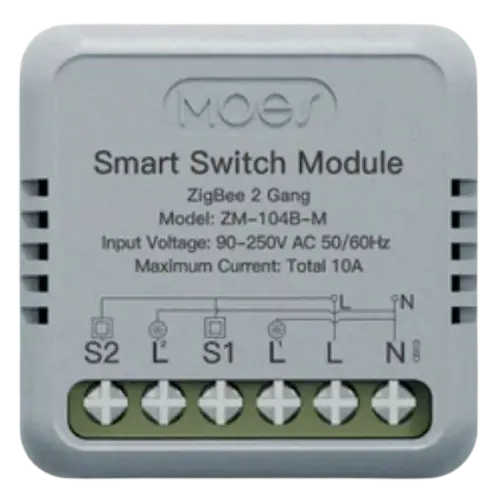 ZigBee Mini Switch Module 2 Gang